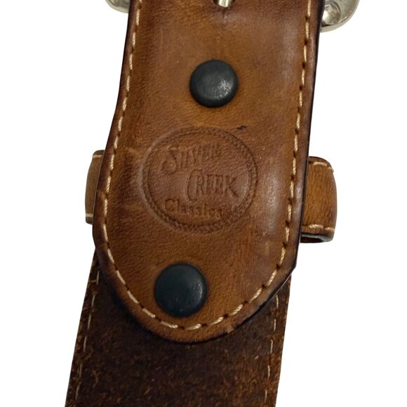 Silver Creek Classics Men\'s Dress Belt Sz 40 Brown Leather 53709 Western Cowboy main image 9